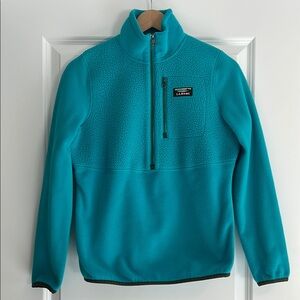 L.L. Bean Fleece 3 Quarter Zip Up Fleece Pull Over